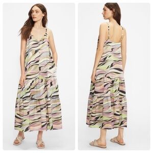 Ted Baker London Warrenn Printed Button Through Cami Maxi Dress Sz. 00 Sz. XXS
